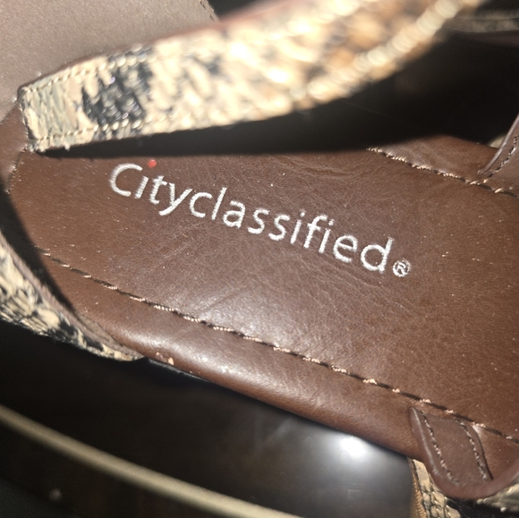 Snakeskin Embossed Buckle Decor Gladiator Sandals 8.5 - Picture 5 of 8